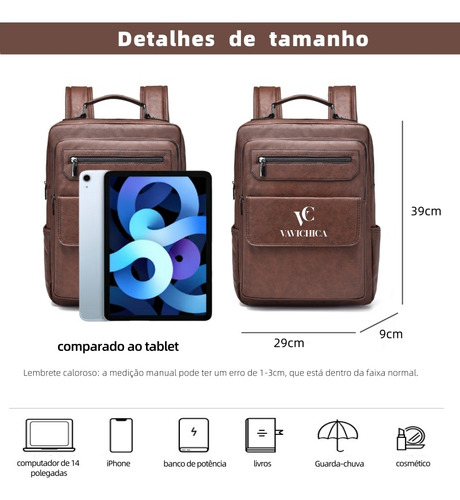 Vavichica Mochila Notebook Mochilas De Viaje Impermeable