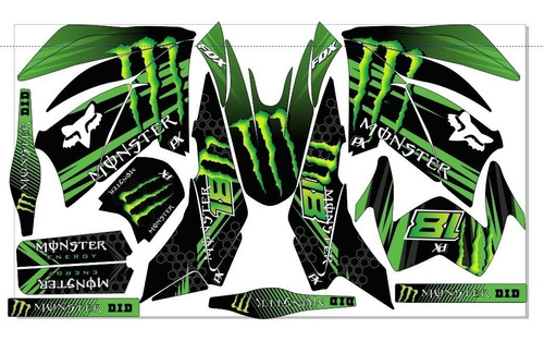 Stickers, Calca, Vinil, Para Moto 150z Verde 2020 Mod-166