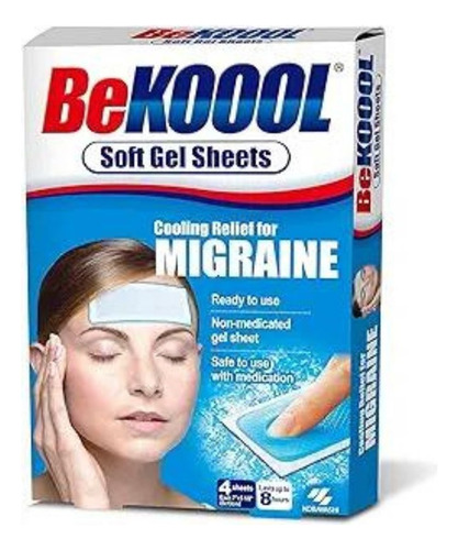 Parches De Gel Beekool Para Migraña Paquete Con 4 Piezas