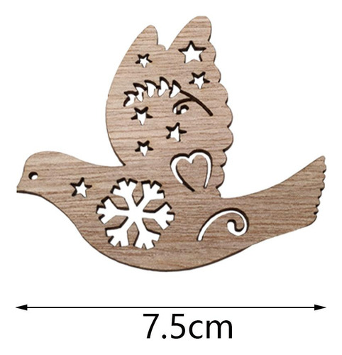 6 X 10 Piezas De Rodajas De Madera De Navidad, Recortes