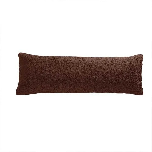 Almohada Body Ultrasuave Borrega Café Políester Concord Color Marrón oscuro