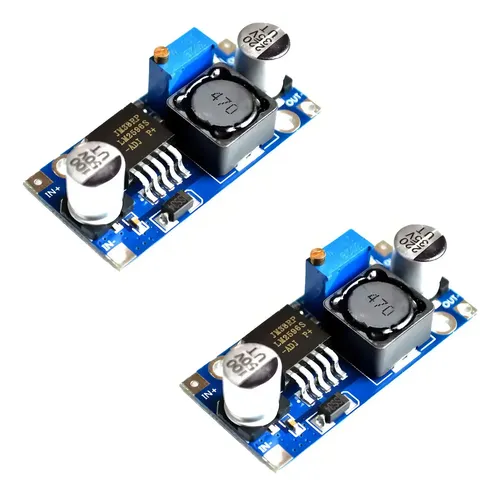Pack com 2 Reguladores de Tensão Step-Down LM2596 Ajustáveis de 3...