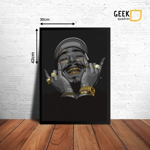 Poster Moldurado Post Malone Congratulations Rapper Quadro