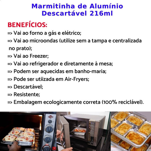 Marmitinha De Alumínio 216ml Para Empadão Doce Bolo 30 Un