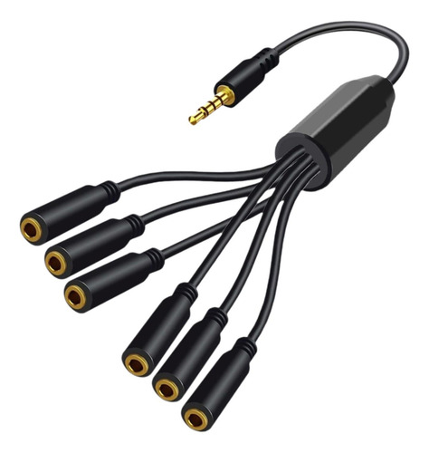 2 Cable Divisor De Extensión Para Auriculares Cable 1 A 6