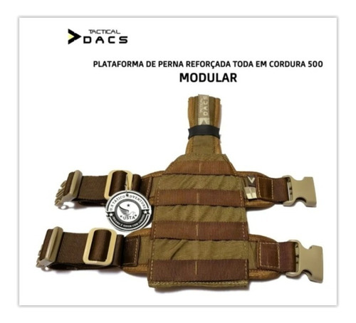 Plataforma De Perna Modular Em Cordura Coyote Tactical Dacs