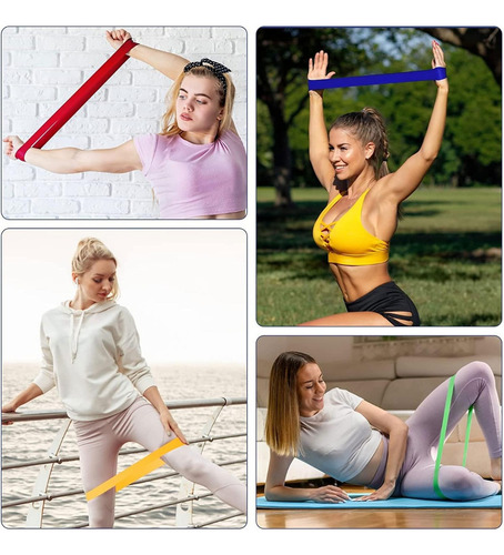 Cx 5 Pcs Resistance Band Set, For Exercise Yoga, Bpe