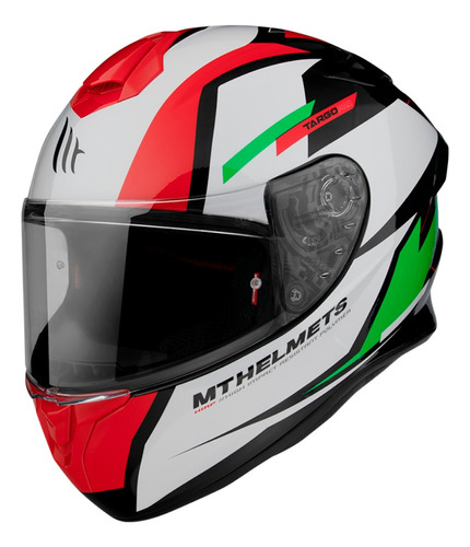 Casco De Moto Mt Helmets Targo Pro Sound C6 Verde Perla 