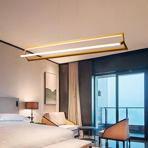 Pendente Lustre Sindora Dcd015085 100cm Metal Silicone 37w Cor Dourado