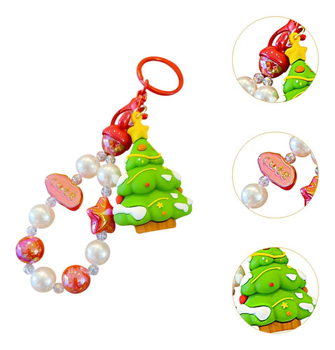 Llavero Navideño Con Cuentas, Pulsera Para Niñas, Niños,