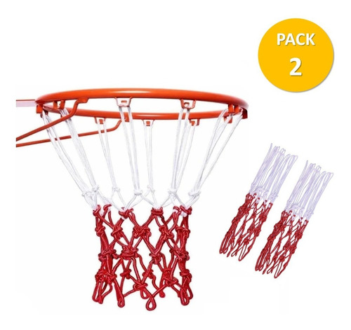 Pack 2 Redes Básquetbol Repuesto 12 Bucles Malla Basketball 