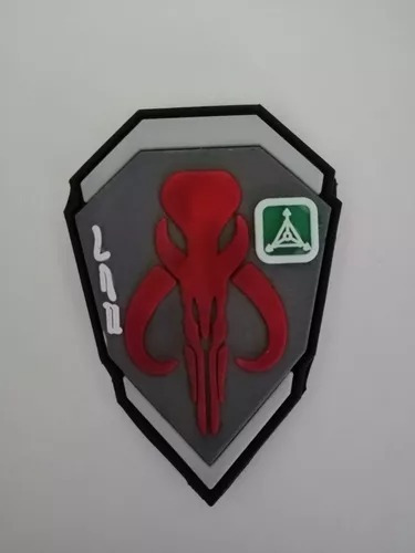 Insignia De Pvc Rinoceronte Rojo