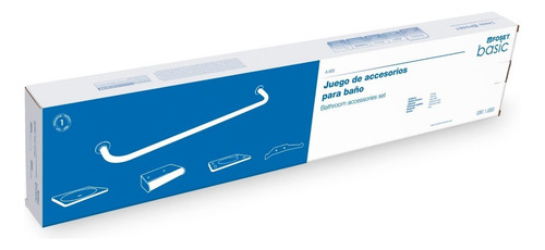 Juego De 5 Accesorios Para Baño Foset 49255 Color Metálico Plata