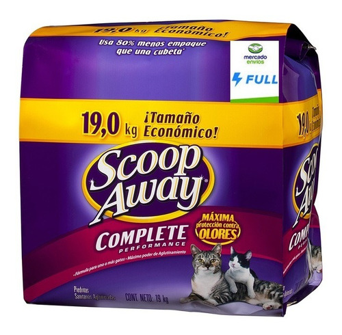 Arena Aglutinante Quita Olores Scoop Away 19 Kg Envio Gratis