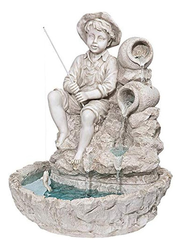 Diseño Toscano Ky697 Fuente Escultórica Little Fisherman At 
