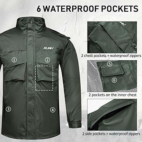 Ilm Traje De Lluvia Para Motocicleta, Impermeable, Resistent