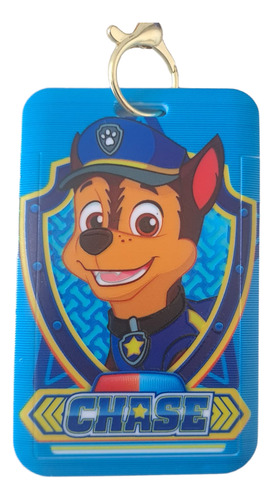 Llavero Chase Paw Patrol Con Porta Tarjeta Sube