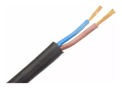 Cable Bajo Goma 2x1 Mm Negro - (precio X 10 Metros)