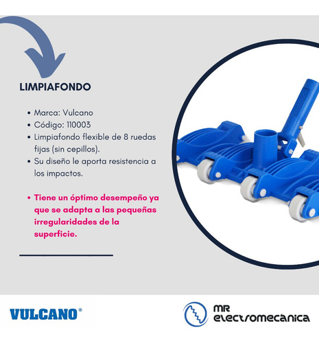 Kit Limpieza Vulcano: Manguera 12 Mts. + Barrefondo + Acople