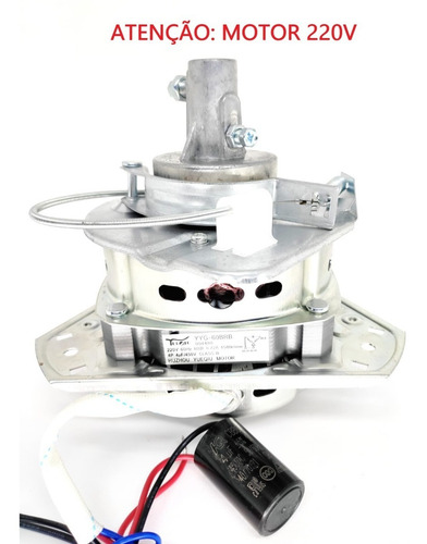 Imagem 1 de 9 de Motor Original Centrifuga De Roupas Britânia 220v Completo.