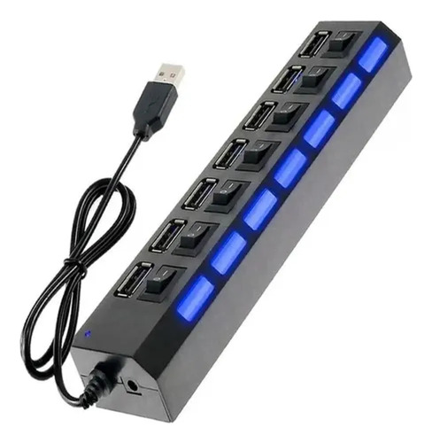 Extensão Hub Régua 7 Portas Usb 2.0 7 Portas Pc Hd Externo P