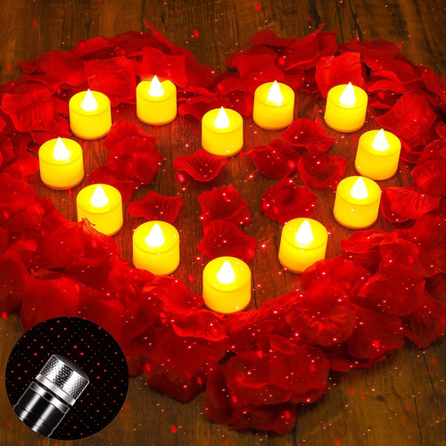 12 Piezas De Velas Románticas De Amor Con 1000 Piezas ...