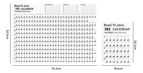 ( Planificador De Calendario Anual Para Colgar En La Pared,