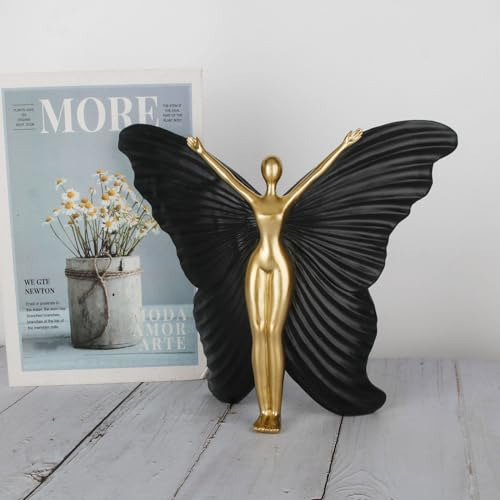 Estatua De Hadas Negras Resina Decoración Mesa Hogar
