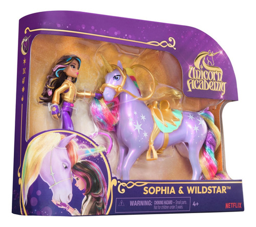 Set Sophia Y Wildstar Con 2 Accesorios De Equitación Y Peine Unicorn Academy