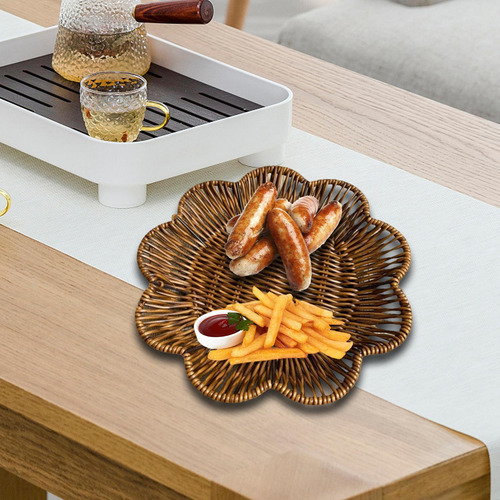 Cesta De Almacenamiento Con Forma De Flor, 23cm X 3,5cm