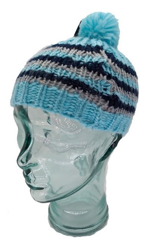 Gorro Tejido C/pompon Para Bebe  7581 De Excelente Calidad