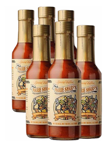 12 Salsas Marie Sharps Chile Habanero Ahumado Maya 296ml C/u