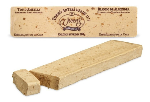 Turron Blando Almendra Artesano Alargado Vicens 300g