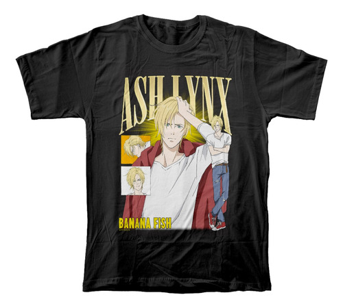 Camiseta Algodón Peinado Con Estampado De Manga Banana Fish