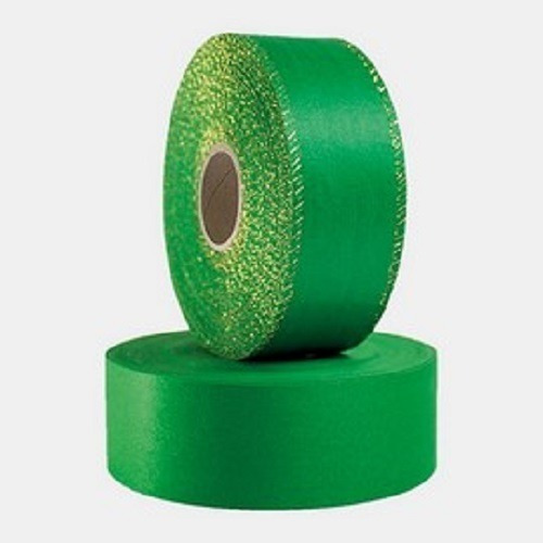 Rolo Fita Tnt Vermelho C/ouro 3cmx24,75m Enfeite Decoração Cor Verde Liso Com Lurex