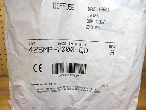 Allen Bradley 42smp-7000-qd *new Sealed* Photoswitch Dif Ccb