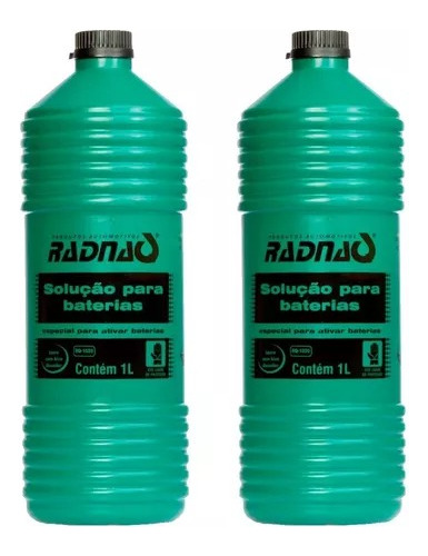 Kit 2 Litros Solução Bateria Promoção Radnaq Rad1020