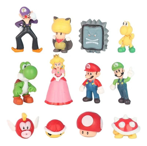 Set De 3 Figuras Coleccionables De Mario Bross 3 A 8 Cm