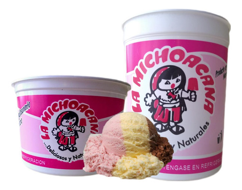 Envase Helado La Michoacana (paquete 16-32 Oz) Tapa Incluida