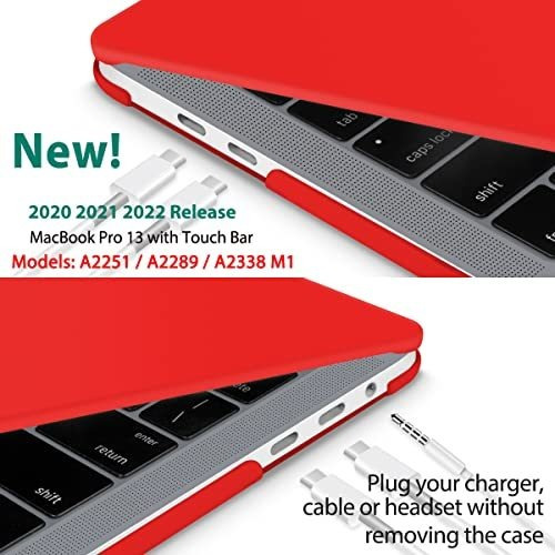 Protector Color Rojo Compatible Con Macbook Pro 13 Pulgadas