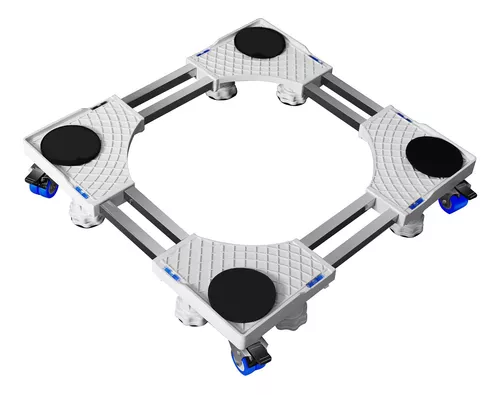 Mini soporte de nevera base móvil con 4 ruedas de bloqueo para refrigerador  y 8 pies fuertes para lavadora, secadora, soporte para lavadora, soporte