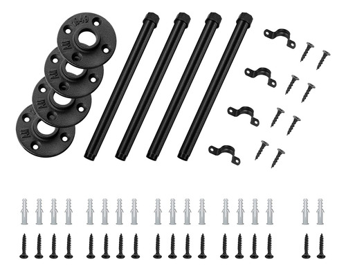 Paquete De 4 Soportes De Estante Flotantes Resistentes De 8