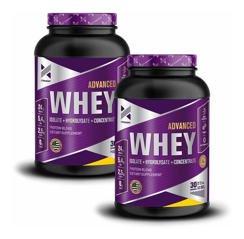 2 Advanced Whey Protein Xtrenght Hidrolizada Concentrada Iso