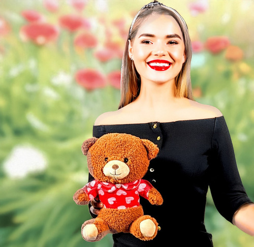Bombom Para Presente Ursinho Chocolates Namorada Buquê Rosas