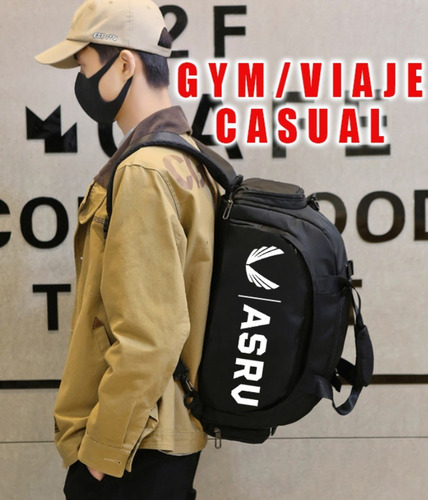 Maleta Mochila Gym Viaje Deportiva Multiposiciones Asrv Pro