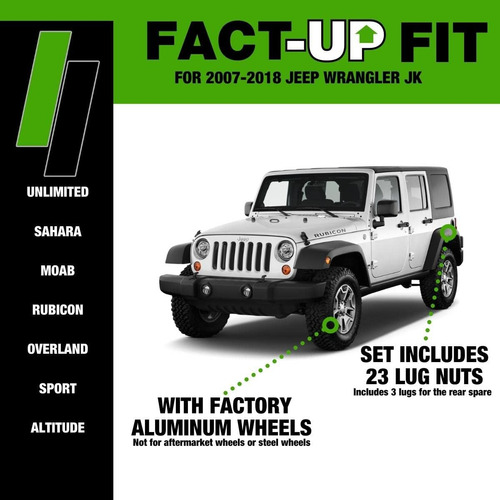 Tuerca De Llanta Compatible Con Jeep Wrangler Jk 2007-2018 C