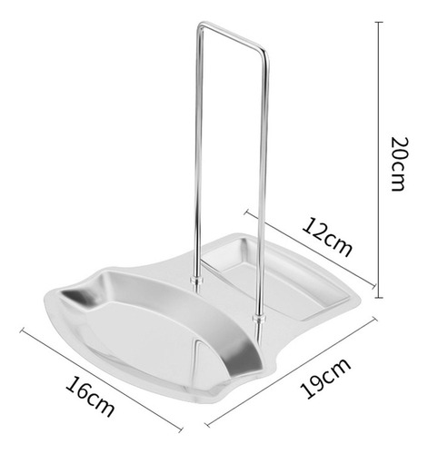Reposacucharas De Acero Inoxidable Con Soporte For Plateado
