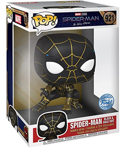 Funko Spiderman Nwh Figura Pop, Negro Y Oro, 10 Pz7wo