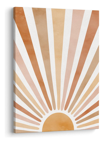 Xwelldan Boho Acuarela Sol Atardecer Amanecer Arte De Pared 