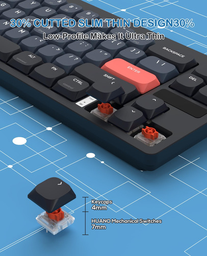 Magic-refiner Rkl680 Teclado Mecánico Inalámbrico Ultra DeLG